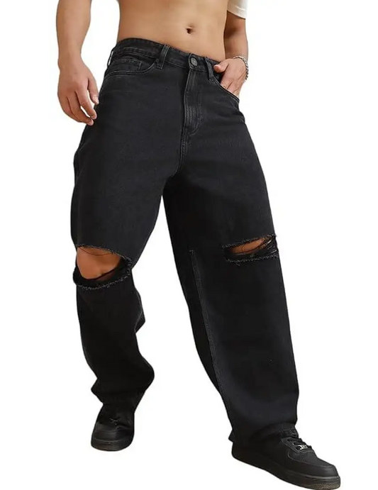 Regular Men Black Jeans