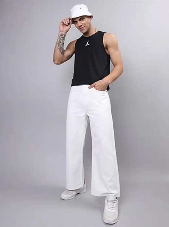 Regular Men White Jeans
